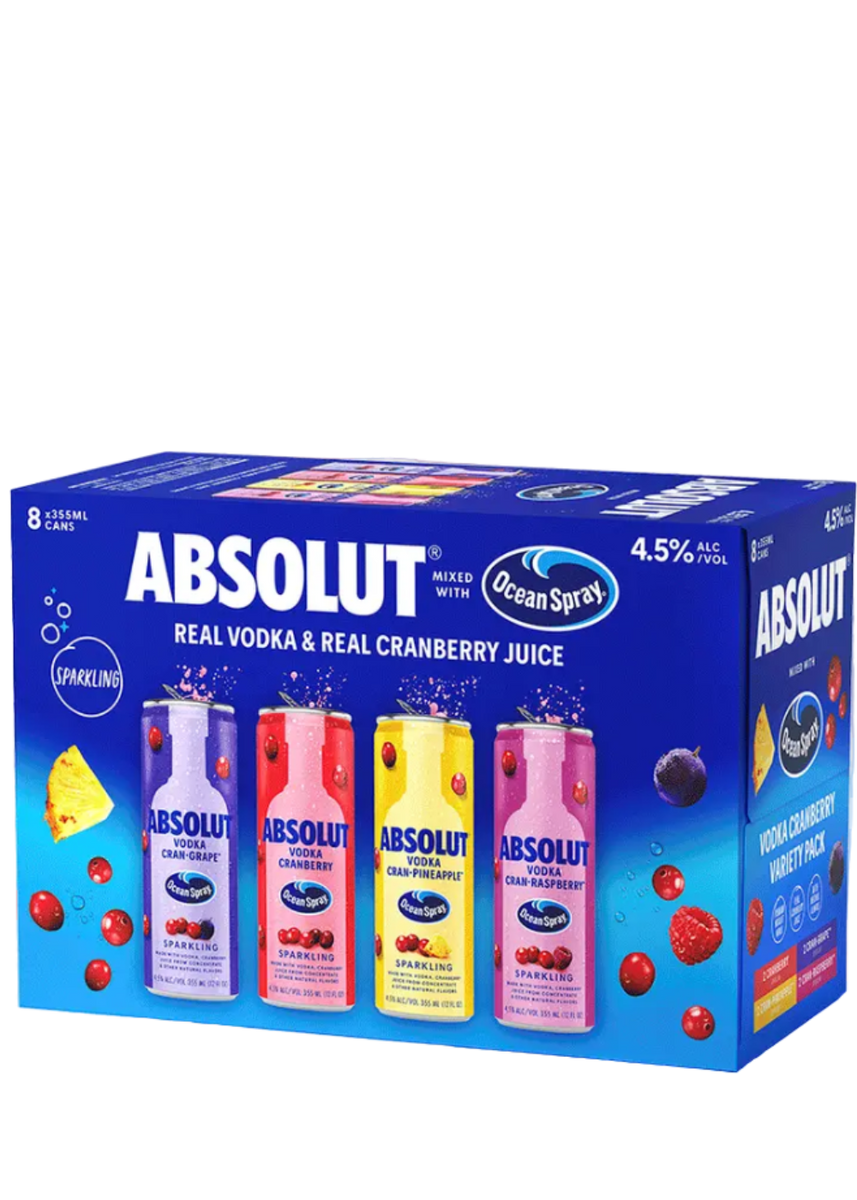 ABSOLUT OCEAN SPRAY CRANBERRY VARIETY PACK – Creekville Spirits