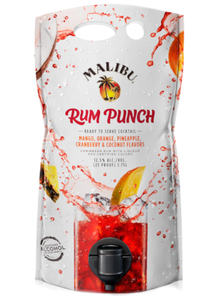Malibu rum blue hawaiian pouch shop
