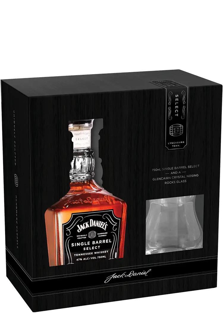 JACK DANIELS SINGLE BARREL W/ SNIFFER GLASS