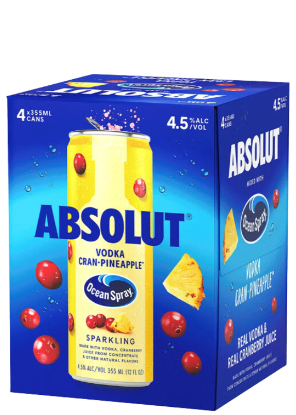 ABSOLUT OCEAN SPRAY VODKA CRAN-PINEAPPLE