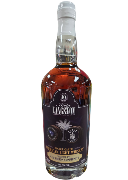 ALVIN LANGSTON 10 YEAR DOUBLE OAK LIGHT AMERICAN WHISKEY