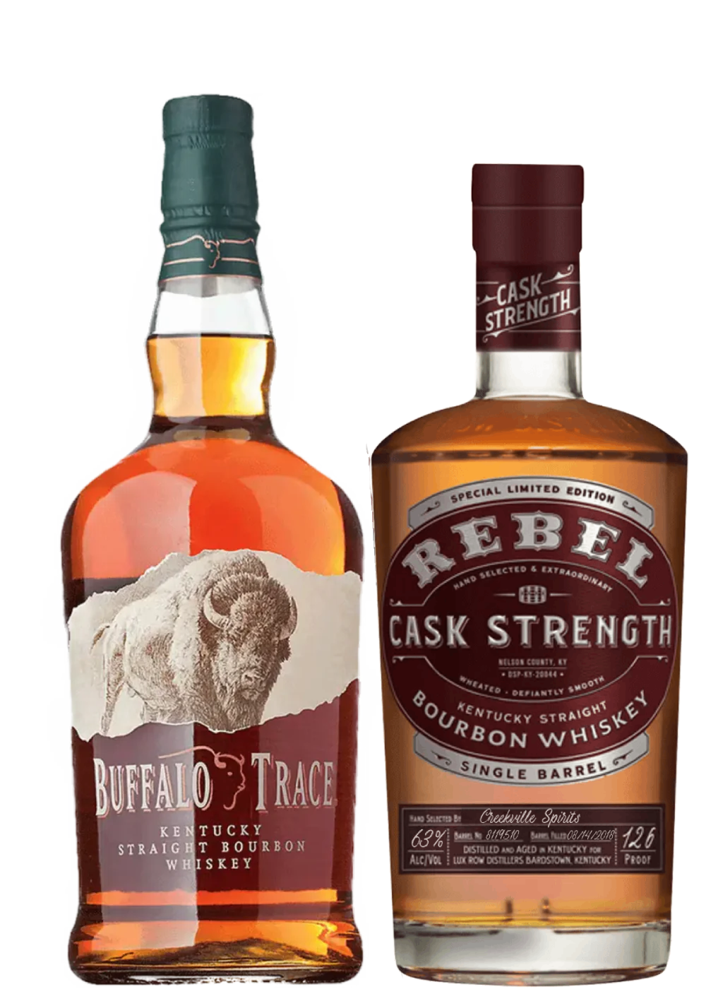 BUFFALO TRACE , REBEL CREEKVILLE SINGLE BARREL BUNDLE