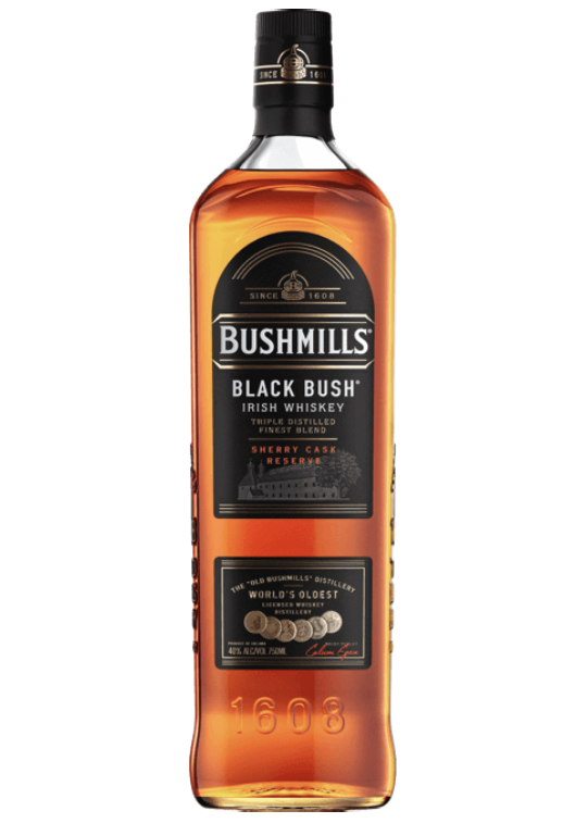 BUSHMILLS BLACK BUSH IRISH WHISKEY