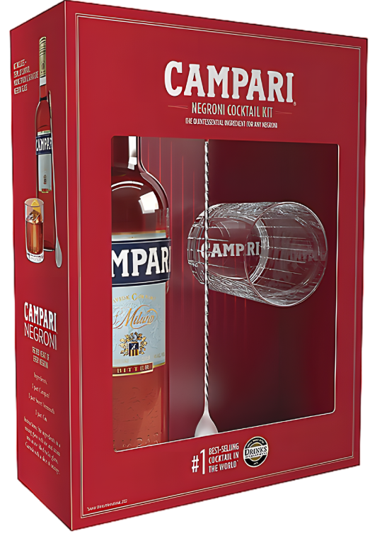 CAMPARI W/ GLASS & STIRRER GIFT SET