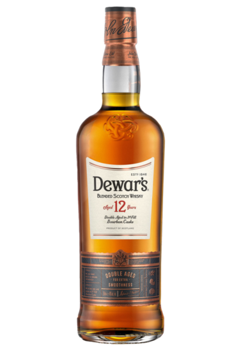 DEWAR'S 12 YEAR DOUBLE AGED IN 1ST FILL BOURBON CASKS