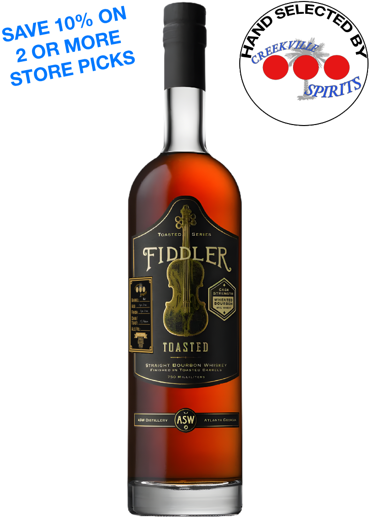 FIDDLER TOASTED BOURBON CREEKVILLE SPIRITS SINGLE BARREL