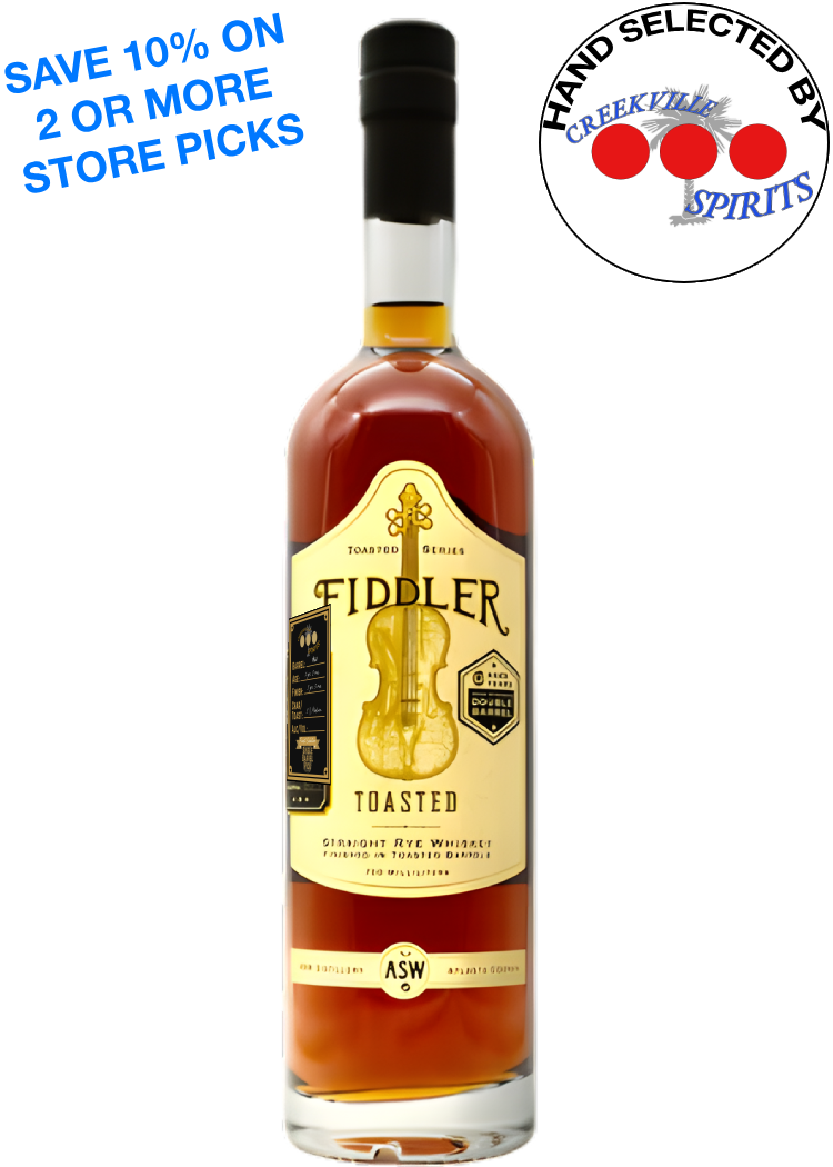 FIDDLER TOASTED RYE WHISKEY CREEKVILLE SPIRITS SINGLE BARREL