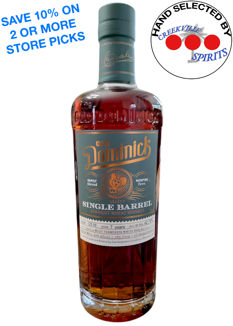 OLD DOMINICK WHEAT WHISKEY CREEKVILLE SINGLE BARREL