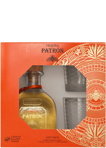 PATRON REPOSADO W/ 2 ROCK GLASSES