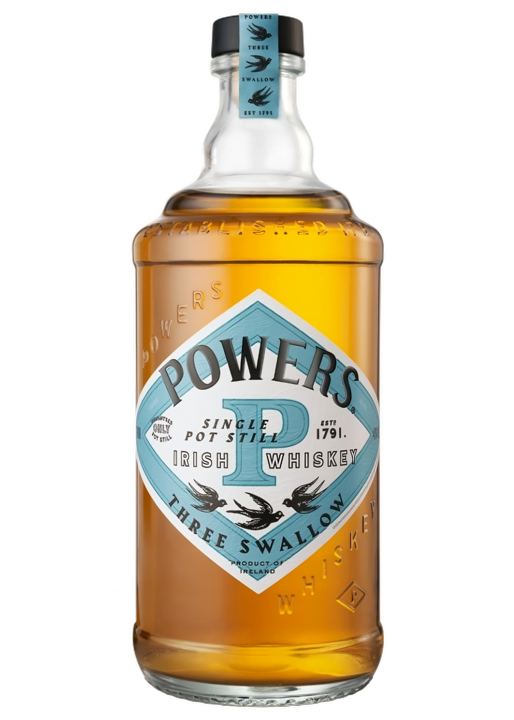 POWERS IRISH WHISKEY THREE SWALLOW