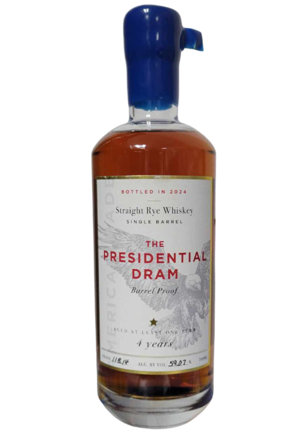 PRESIDENTIAL DRAM BARREL PROOF RYE