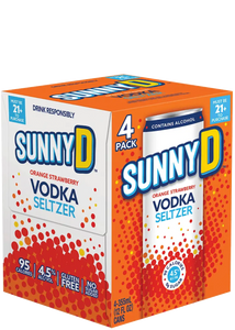 SUNNY D ORANGE STRAWBERRY VODKA SELTZER