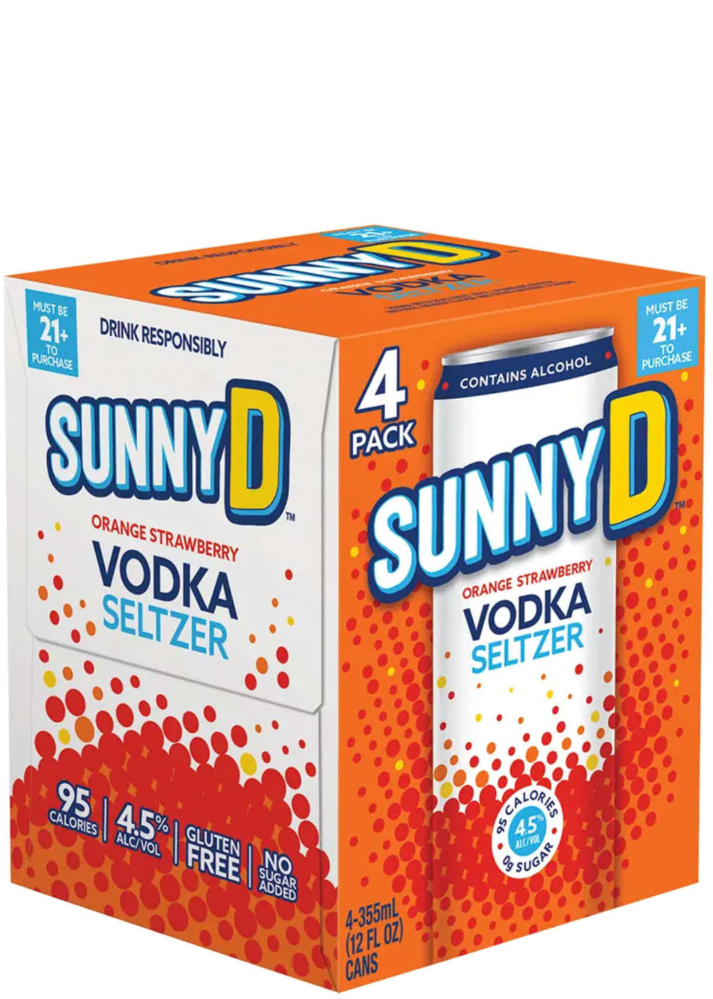 SUNNY D ORANGE STRAWBERRY VODKA SELTZER