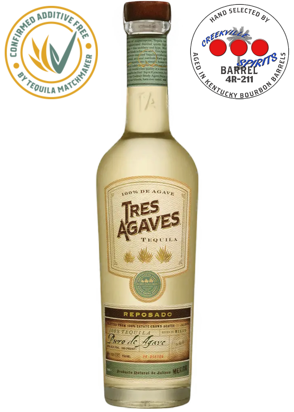 TRES AGAVES REPOSADO CREEKVILLE SPIRITS SELECT #2