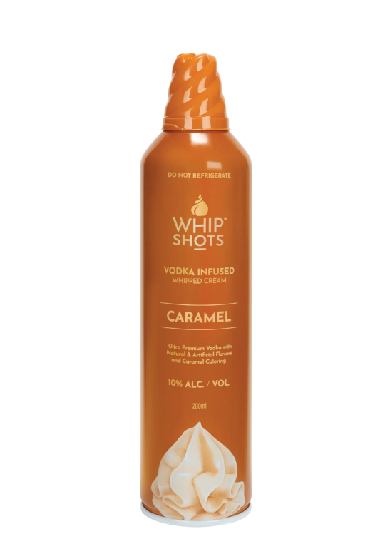 WHIP SHOTS CARAMEL VODKA INFUSED WHIPPED CREAM