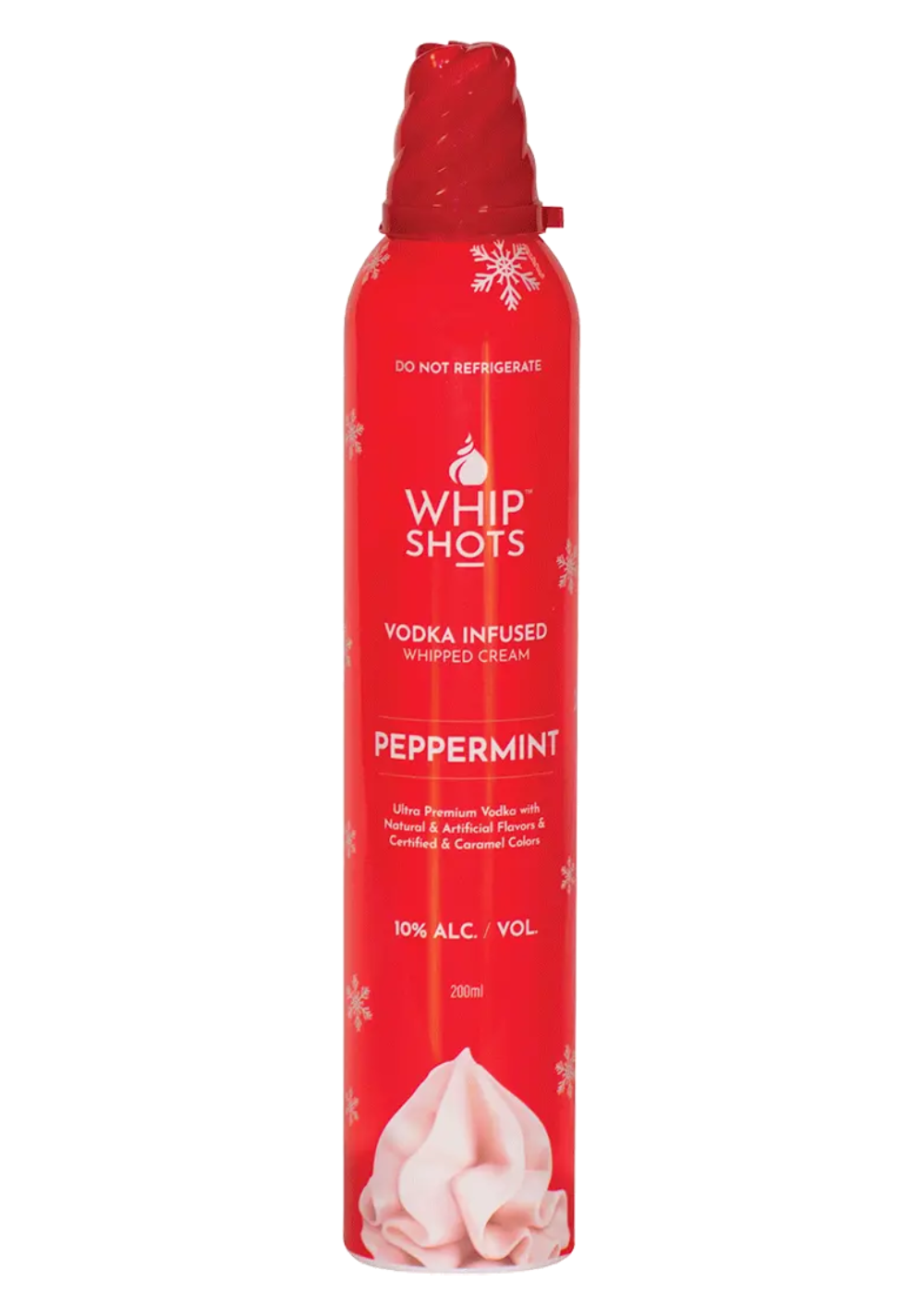 WHIP SHOTS PEPPERMINT VODKA INFUSED WHIPPED CREAM