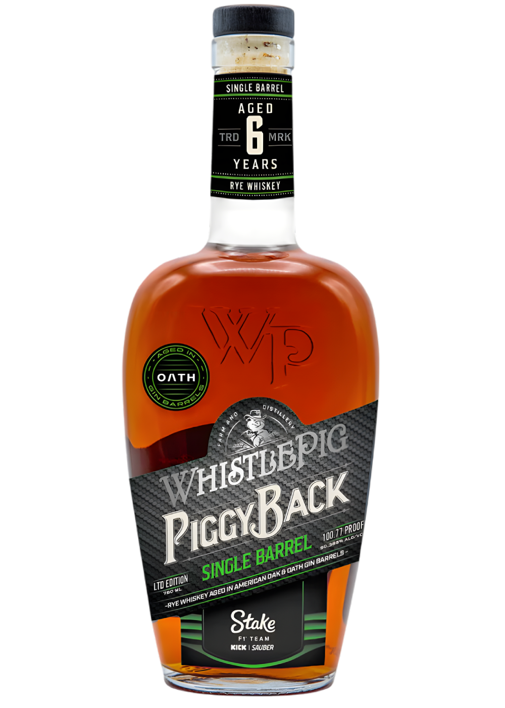 WHISTLEPIG PIGGYBACK LEGENDS SERIES STAKE F1 TEAM WHISKEY