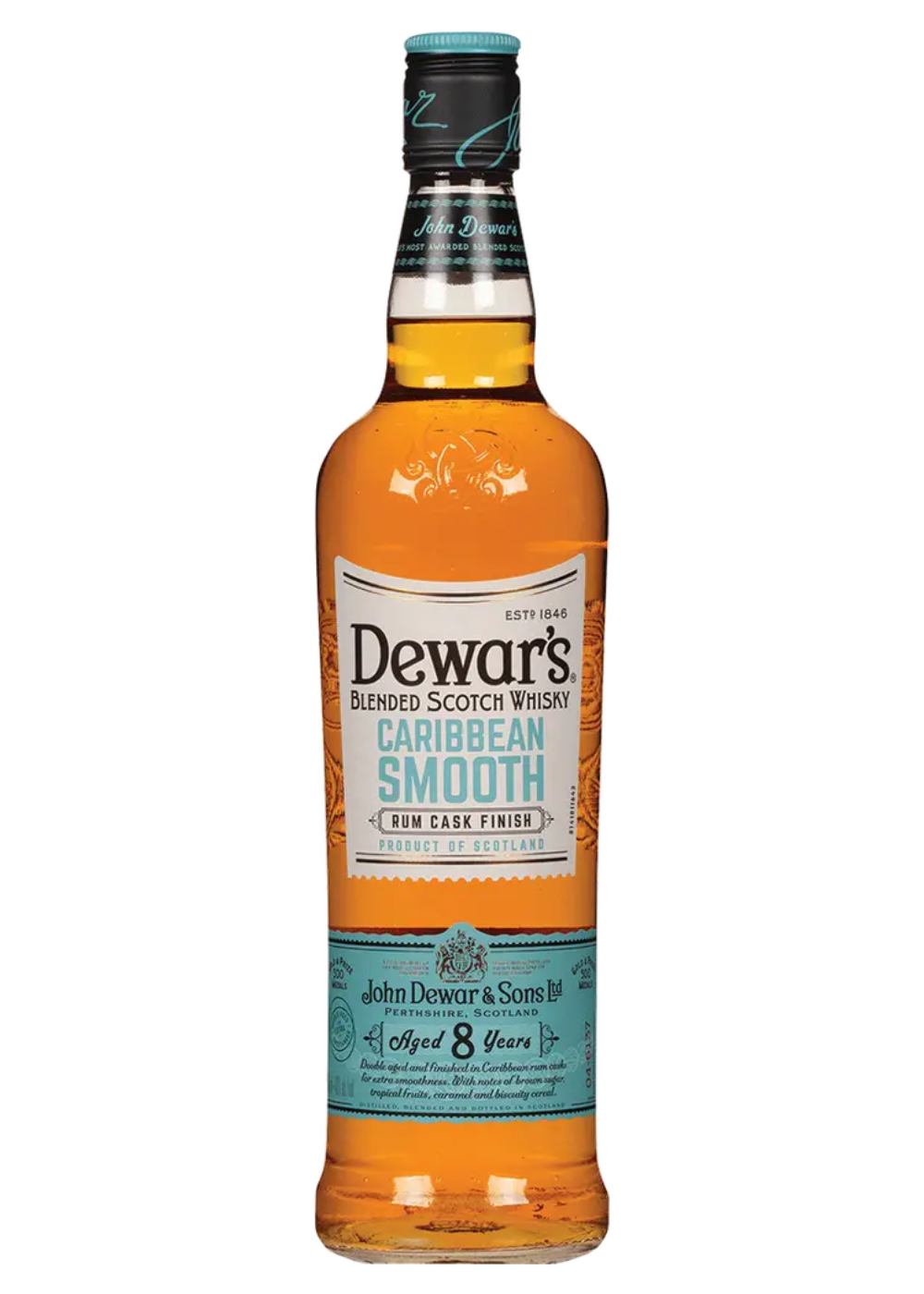 DEWAR'S CARIBBEAN SMOOTH RUM CASK FINISH 8 YEAR