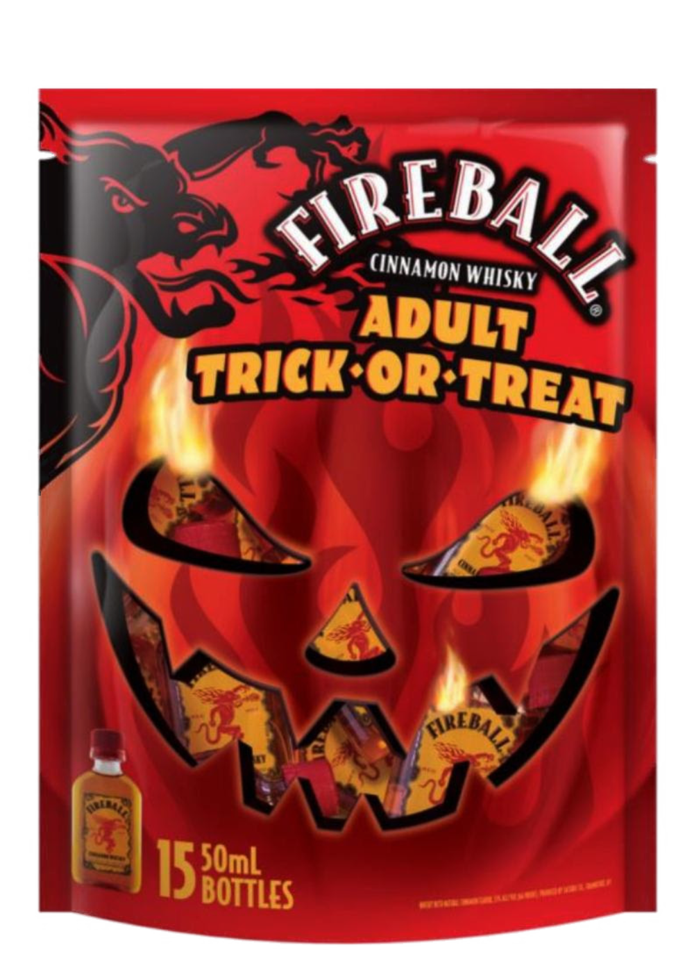 FIREBALL ADULT TRICK OR TREAT BAG